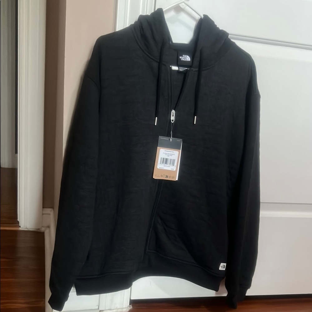 The North Face Quilted Black Heather Zip Up